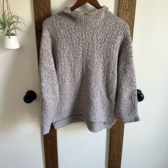 Gray Oversized Cowl Neck Sweater - Picture 14 of 15